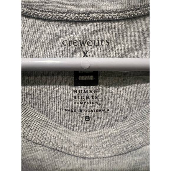 Crewcuts Human Rights Project Pride LOVE FIRST Shirt Youth Size 8 - Picture 3 of 3
